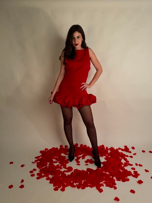 Vestido globo rojo