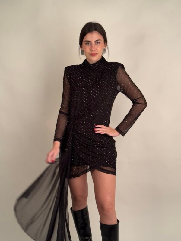 Vestido negro brillos - Imagen 2