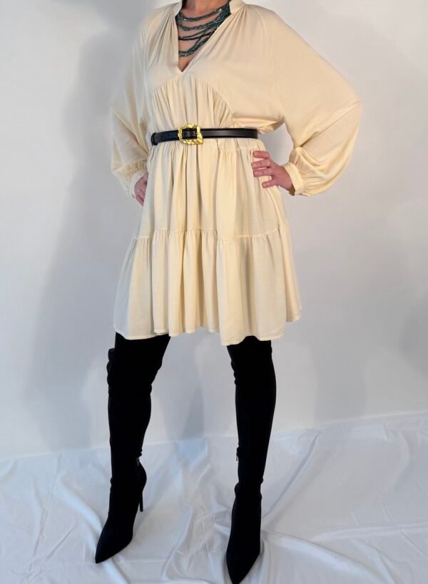 Vestido boho beige - Imagen 2