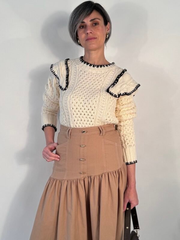 Jersey beige volante - Imagen 2