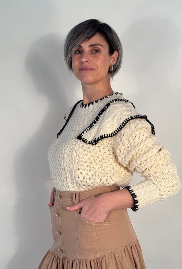 Jersey beige volante