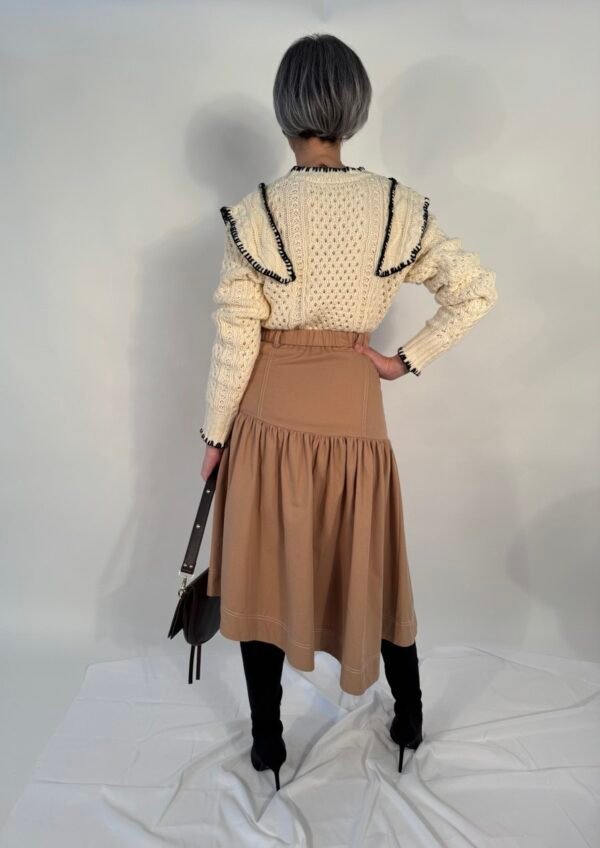 Falda asimétrica beige - Imagen 3