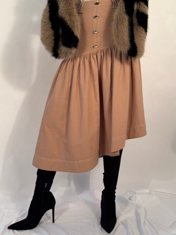 Falda asimétrica beige - Imagen 4